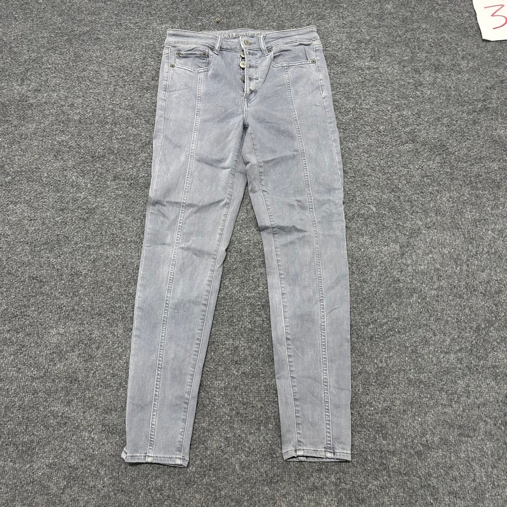 American Eagle Jeans Womens Size 6 Grey Ne(x)t Level Stretch Button Fly Skinny